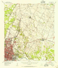 Austin, Texas 1955 (1956) USGS Old Topo Map Reprint 15x15 TX Quad 106260