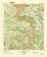 Barksdale, Texas 1944 () USGS Old Topo Map Reprint 15x15 TX Quad 106354
