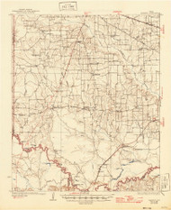 Bassett, Texas 1930 (1946) USGS Old Topo Map Reprint 15x15 TX Quad 105758