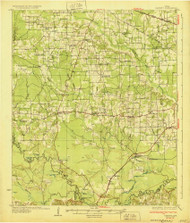 Bassett, Texas 1930 () USGS Old Topo Map Reprint 15x15 TX Quad 123754