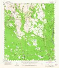 Bessmay, Texas 1955 (1965) USGS Old Topo Map Reprint 15x15 TX Quad 105895