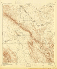 Bone Spring, Texas 1918 (1945) USGS Old Topo Map Reprint 15x15 TX Quad 106499