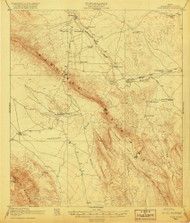 Bone Spring, Texas 1920 () USGS Old Topo Map Reprint 15x15 TX Quad 123783
