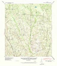 Botella Creek, Texas 1941 () USGS Old Topo Map Reprint 15x15 TX Quad 105930