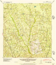 Botella Creek, Texas 1957 () USGS Old Topo Map Reprint 15x15 TX Quad 105931