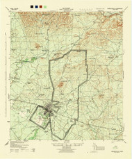 Brackettville, Texas 1944 () USGS Old Topo Map Reprint 15x15 TX Quad 106521