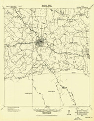Brenham, Texas 1930 (1937) USGS Old Topo Map Reprint 15x15 TX Quad 106556
