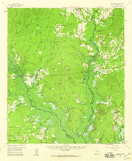 Broaddus, Texas 1958 (1959) USGS Old Topo Map Reprint 15x15 TX Quad 106589