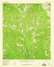 Bronson, Texas 1958 (1959) USGS Old Topo Map Reprint 15x15 TX Quad 105961
