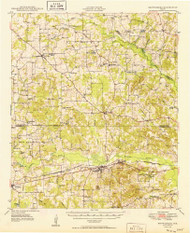 Brownsboro, Texas 1949 () USGS Old Topo Map Reprint 15x15 TX Quad 105983