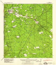 Bruni, Texas 1939 (1958) USGS Old Topo Map Reprint 15x15 TX Quad 105999
