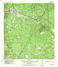 Bruni, Texas 1939 (1969) USGS Old Topo Map Reprint 15x15 TX Quad 106001