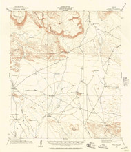 Buck Hill, Texas 1917 (1957) USGS Old Topo Map Reprint 15x15 TX Quad 106027