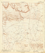 Buck Hill, Texas 1925 (1934) USGS Old Topo Map Reprint 15x15 TX Quad 106030
