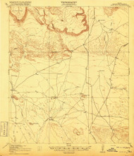 Buck Hill, Texas 1918 () USGS Old Topo Map Reprint 15x15 TX Quad 123822