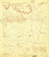 Buck Hill, Texas 1925 () USGS Old Topo Map Reprint 15x15 TX Quad 123823