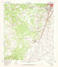 Buda, Texas 1958 (1968) USGS Old Topo Map Reprint 15x15 TX Quad 106042