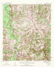 Bullard, Texas 1946 (1970) USGS Old Topo Map Reprint 15x15 TX Quad 106085