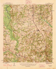 Bullard, Texas 1948 () USGS Old Topo Map Reprint 15x15 TX Quad 106088