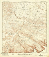 Bullis Gap, Texas 1918 (1937) USGS Old Topo Map Reprint 15x15 TX Quad 105323
