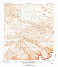 Bullis Gap, Texas 1918 (1984) USGS Old Topo Map Reprint 15x15 TX Quad 105325