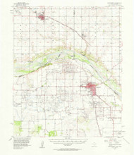 Burkburnett, Texas 1957 (1958) USGS Old Topo Map Reprint 15x15 TX Quad 105338