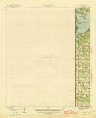 Caddo Lake, Texas 1946 () USGS Old Topo Map Reprint 15x15 TX Quad 105389
