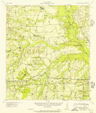 Caiman Creek, Texas 1957 () USGS Old Topo Map Reprint 15x15 TX Quad 105400