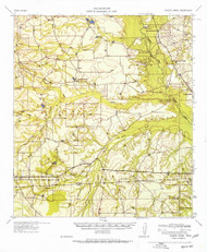 Caiman Creek, Texas 1957 (1957) USGS Old Topo Map Reprint 15x15 TX Quad 105401