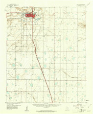 Canyon, Texas 1960 (1961) USGS Old Topo Map Reprint 15x15 TX Quad 105462