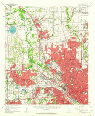 Carrolton, Texas 1959 (1963) USGS Old Topo Map Reprint 15x15 TX Quad 105513