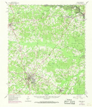 Center, Texas 1958 (1970) USGS Old Topo Map Reprint 15x15 TX Quad 106680