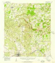 Cherokee, Texas 1956 (1957) USGS Old Topo Map Reprint 15x15 TX Quad 106736