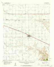 Claude, Texas 1960 (1961) USGS Old Topo Map Reprint 15x15 TX Quad 108669