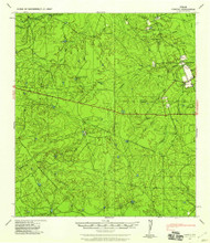 Cometa, Texas 1940 (1958) USGS Old Topo Map Reprint 15x15 TX Quad 108787