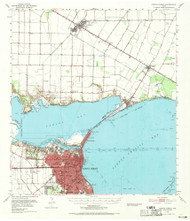 Corpus Christi, Texas 1951 (1969) USGS Old Topo Map Reprint 15x15 TX Quad 108858