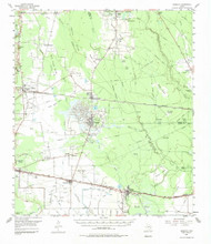 Daisetta, Texas 1955 (1984) USGS Old Topo Map Reprint 15x15 TX Quad 109058