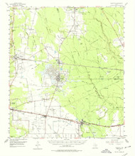 Daisetta, Texas 1955 (1974) USGS Old Topo Map Reprint 15x15 TX Quad 109060