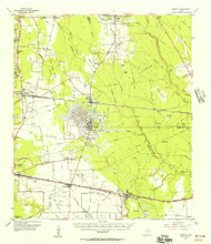 Daisetta, Texas 1955 (1956) USGS Old Topo Map Reprint 15x15 TX Quad 109061