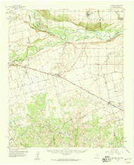 Davidson, Oklahoma 1958 (1959) USGS Old Topo Map Reprint 15x15 TX Quad 109118