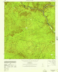Devils River, Texas 1943 (1958) USGS Old Topo Map Reprint 15x15 TX Quad 109225