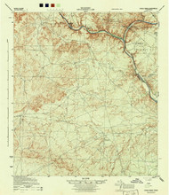 Devils River, Texas 1944 () USGS Old Topo Map Reprint 15x15 TX Quad 109226