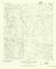 Divot, Texas 1956 (1956) USGS Old Topo Map Reprint 15x15 TX Quad 107623