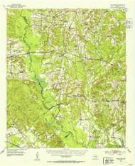 Douglass, Texas 1952 (1953) USGS Old Topo Map Reprint 15x15 TX Quad 107667
