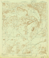 Dove Mountain, Texas 1918 (1941) USGS Old Topo Map Reprint 15x15 TX Quad 107675