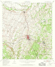 Elgin, Texas 1948 (1969) USGS Old Topo Map Reprint 15x15 TX Quad 107891