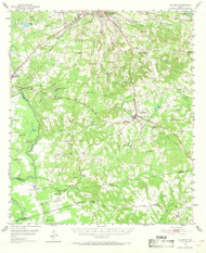 Elkhart, Texas 1951 (1969) USGS Old Topo Map Reprint 15x15 TX Quad 107898
