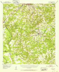 Elkhart, Texas 1951 (1952) USGS Old Topo Map Reprint 15x15 TX Quad 107900