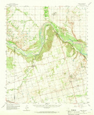 Elmer, Oklahoma 1958 (1966) USGS Old Topo Map Reprint 15x15 TX Quad 107916