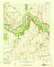 Elmer, Oklahoma 1958 (1960) USGS Old Topo Map Reprint 15x15 TX Quad 107918